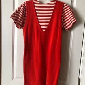 Beautiful orange and white knee length for 5.3